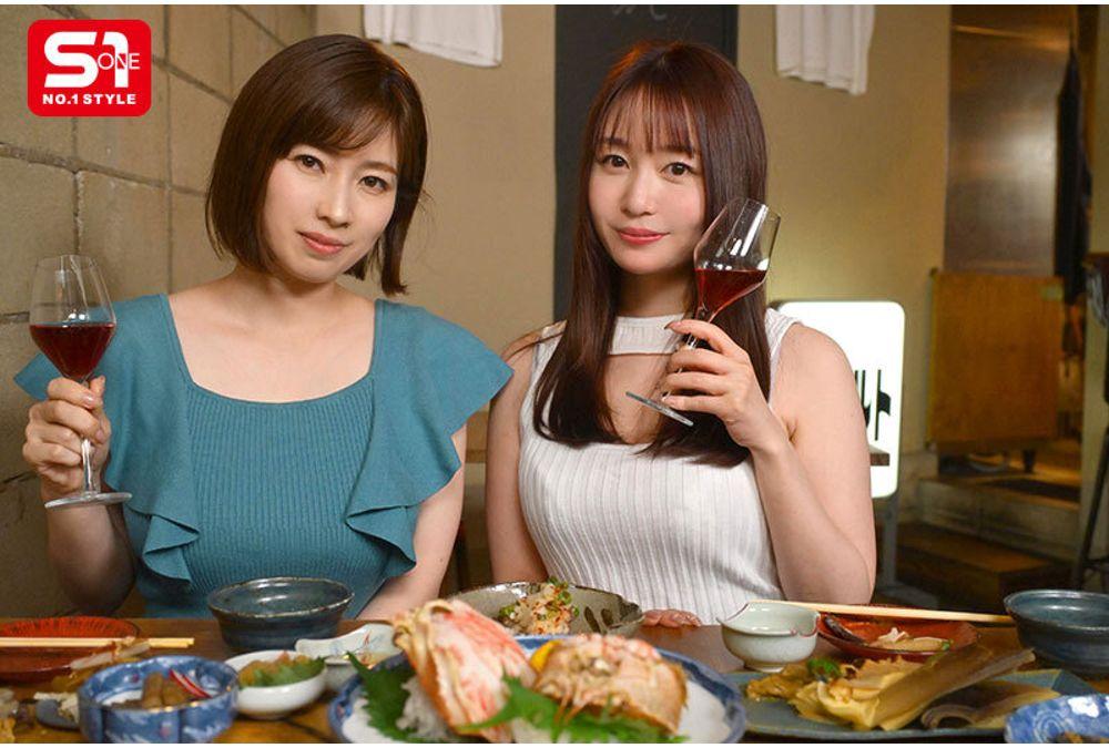 SONE-919 Two S1 Exclusive 12-year AV Actresses Drink And Talk, And With A Vivid Sense Of Privateness, They Alternately Insert Their Penises Into Their Ripe Pussies! Well-honed, Skilled Techniques! Super Combination Reverse 3P POV Yumeno Aika Okuda Saki Screenshot 1