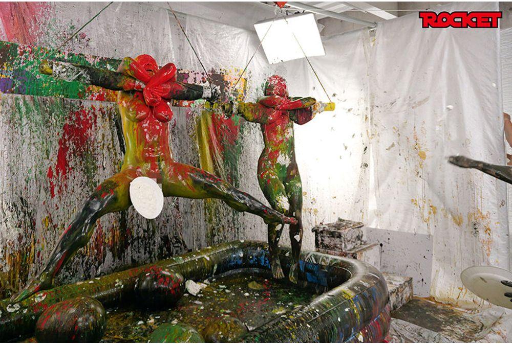 RCTD-716 ROCKET's 18th Anniversary Production: Jump Into The Muddy Pool! Wet & Messy (WAM) Human Crane Game ~Use Your Body Paint To Become A Giant Crane Game Arm And Grab A Prize!~ Screenshot 2