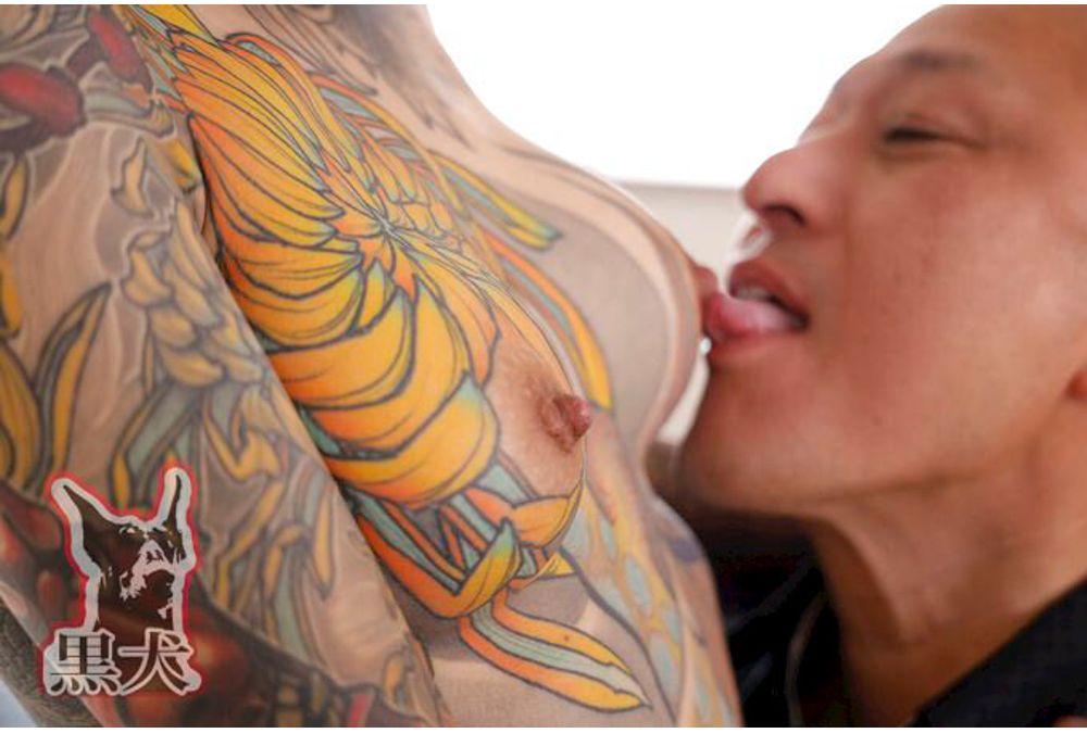 DOA-127 Women With Tattoos All Over Their Bodies. Contrary To Their Tough Appearance, They Are Super Sensitive And Moan With Pleasure As They Climax! Screenshot 1