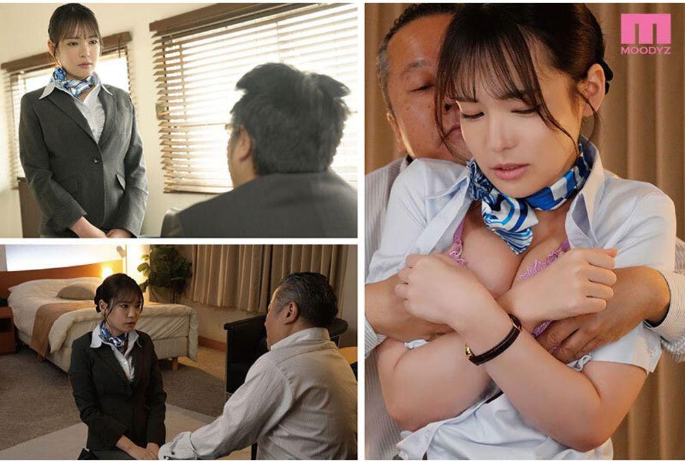 MIDA-396 Hiyori Nosaka, A Slender, Busty Flight Attendant Who Gets Creampied Over And Over Again By A Perverted, Clingy Old Man Who Complains... She'll Never Be Able To Fly Again. Screenshot 1