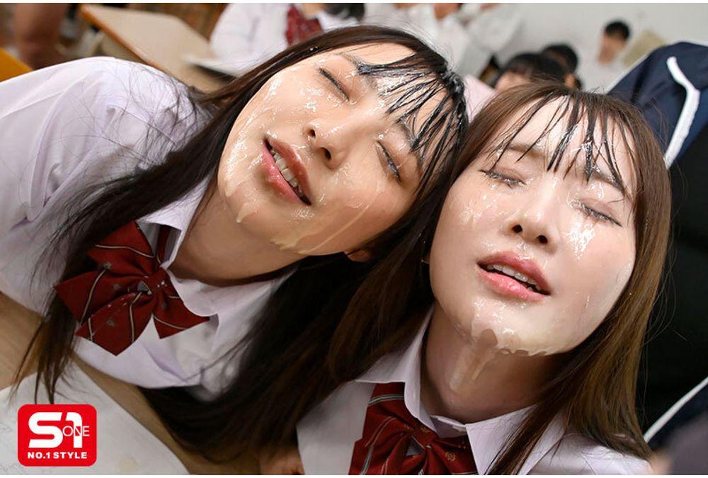 SNOS-326 July 28th Is Bukkake Day! Fight 100 Times! Sakika Shirakami, Nozomi Araki Screenshot 2
