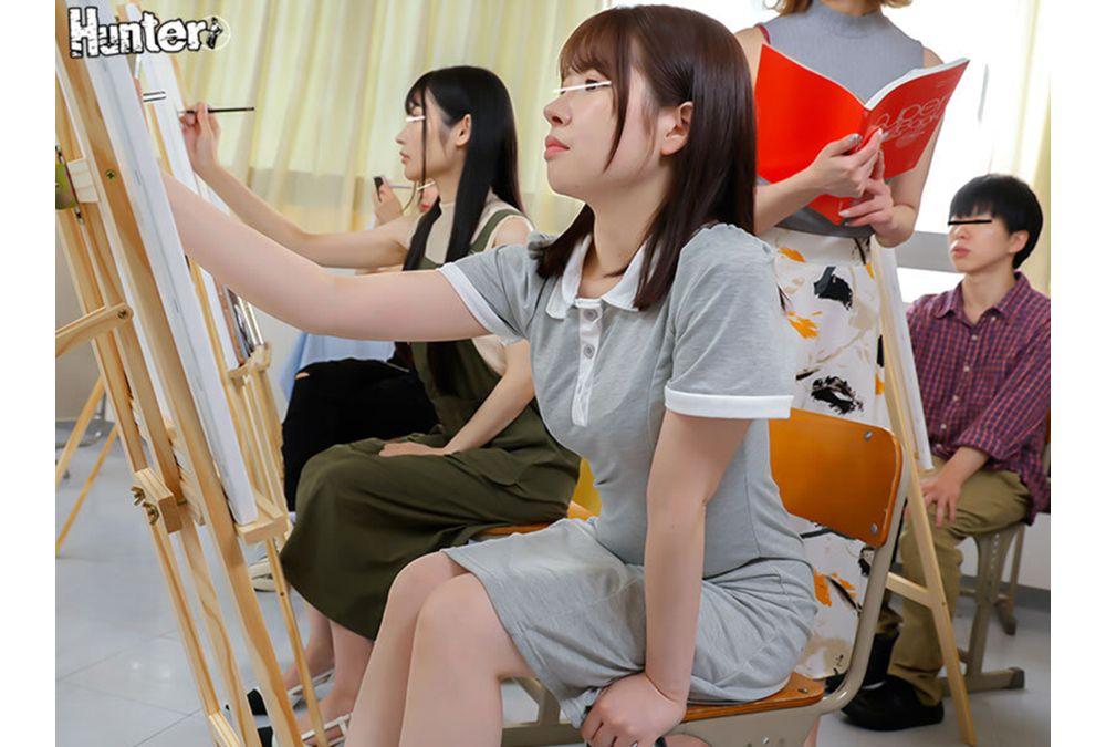 HUNTC-490 Nude Drawing Models Are Rotated! 2 And Everyone Except The Models Is Naked? When I Entered Art School, I Was The Only Guy! During Class, Everyone Was Completely Naked So That The Models Wouldn't Feel Embarrassed! And When We Modeled In Pairs, We Touched The Naked Girls All Over! My Crotch Was Touched All Over And I Got A Full Erection! Screenshot 3