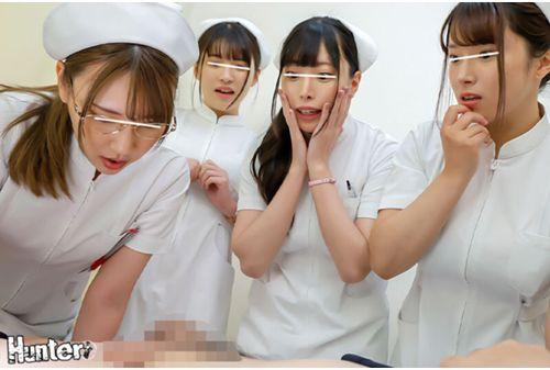 HUNTC-332 "Are You Really Uncircumcised?" "Let Me Peel It Back!" I Was Curious About My First Uncircumcised Penis! The Nurse's Stress Relief Method Is To Peel Back My Foreskin, Put It Back, Lick It, And Insert It While I'm In The Hospital. Screenshot 3