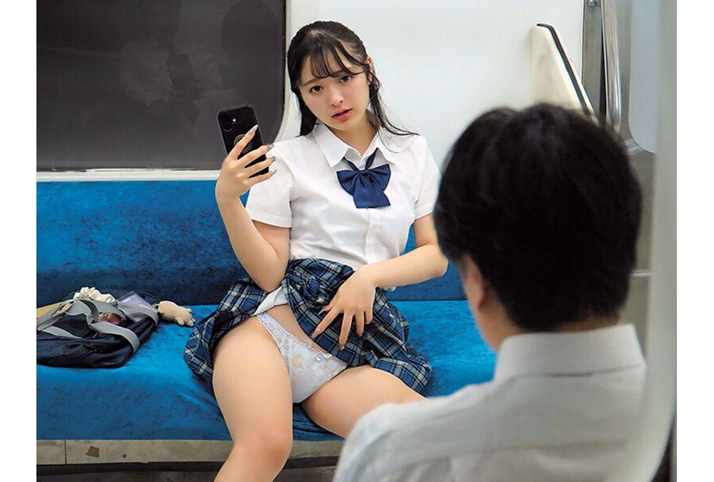 DVAJ-752 Fell Right Into The Trap When A High School Girl I Always See On The Last Train Pretended To Be Defenseless And Flashed Her Panties At Me. We Were Alone On The Train And Made Lewd Sounds As We Went Wild Until We Reached The Last Station. - Hanamori Natsuho Screenshot 2