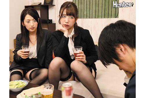 HUNTA-767 "Hey, Do We Feel Good? ? ] Two Drunk Female Bosses Are Sexual Monsters! If You Drink At Home With Two Female Bosses Who Got Drunk And Missed The Last Train, It Will Be A God's Development! !! Woman… Screenshot