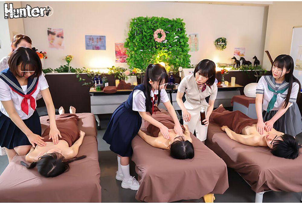 HUNTC-468 "What!? I Got An Erection Here?" I Went To A Beauty Salon For A Work Experience, But There Were Only Innocent Girls And I Was The Only Man! During The Beauty Experience, I Was Touching The Girls' Bodies With Just A Towel! The Girls Were Also Only Wearing A Towel, So It Slipped Off And I Could See Their Small Breasts And Butts! Furthermore, I Got A Full Erection As They Treated The Sensitive Areas Around My Crotch. Screenshot 6