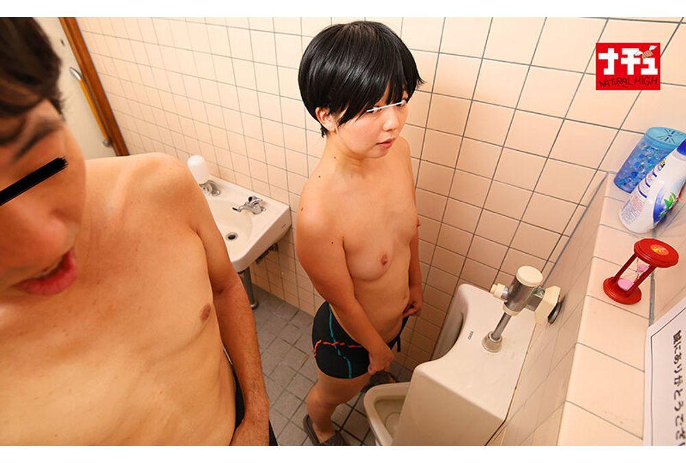 NHDTC-188 Even Flat-chested Amateur Girls Take On The Challenge Of Wearing Men's Swimsuits! A Humiliating Mission To Pretend To Be Boys At The Prefectural Pool Without Getting Caught! But... I Got So Turned On By The Boyish Sex That I Ended Up Letting Them Cum Inside Me/// Screenshot 8