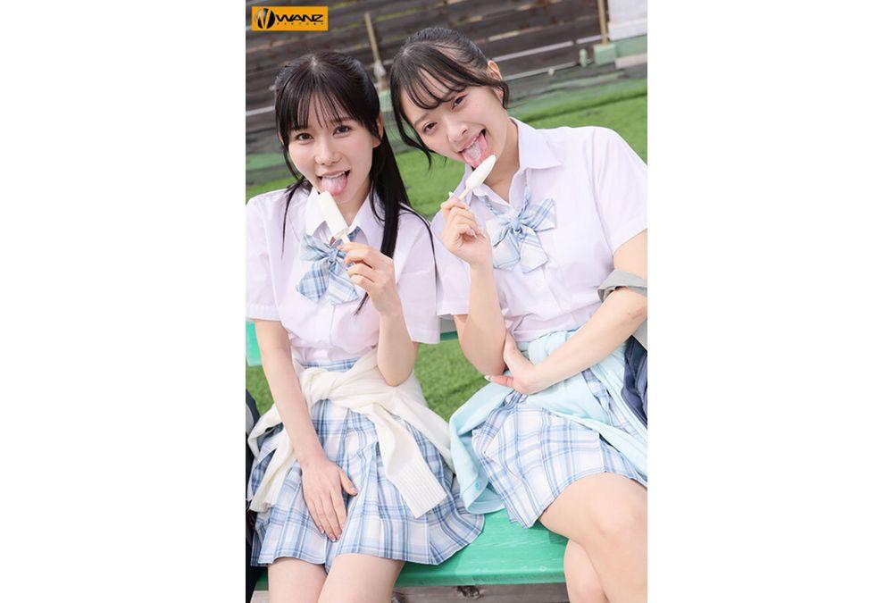 WAAA-694 "Can You Hold Back Your Ejaculation With Our Cock-sucking?" That Summer, I Couldn't Resist The Teasing Dirty Talk And Devilish Double Blowjob From My Sexy And Cute Classmates And My Balls Were Left Completely Dry. Mei Itsukaichi, Natsuho Hanamori Screenshot 4