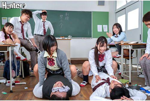 HUNTC-346 Ejaculation In School Is Immediate Expulsion! Stop-and-go High School! Ejaculation Is Prohibited For Students Who Have Sex Everywhere In The School As If It Were Normal! Still, They Enjoy Sex Right Before Ejaculation... Screenshot 8