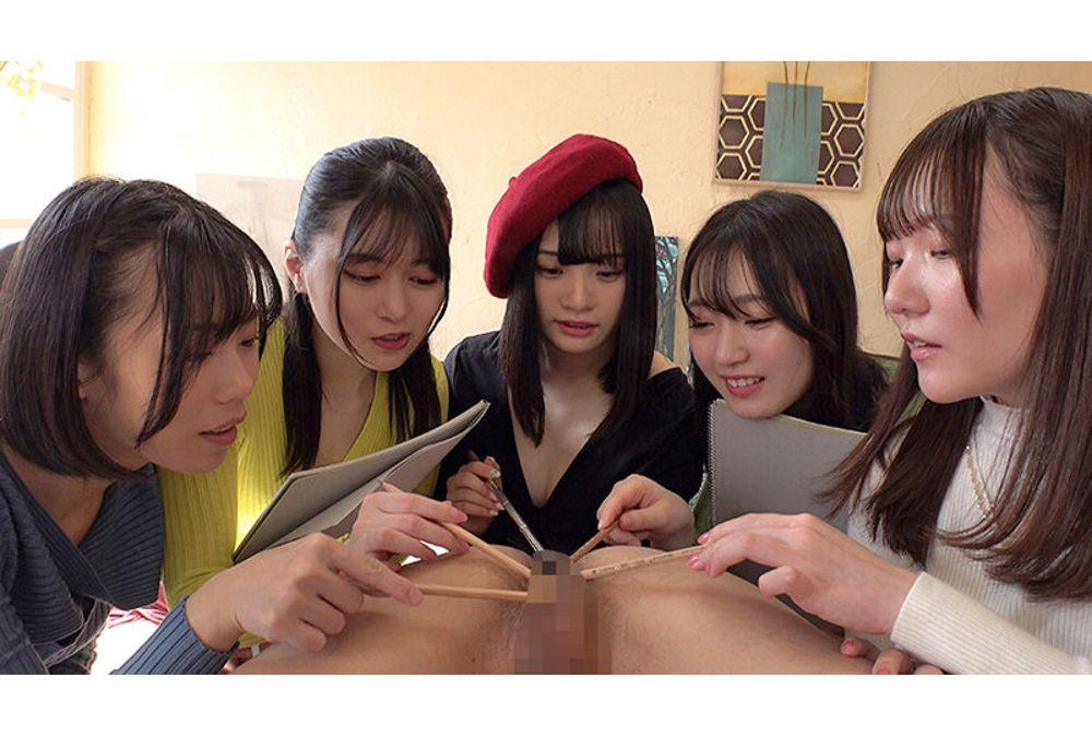 DHLD-021 I'm Crazy About Sketching!? I Went To A Drawing Class Full Of Beautiful Girls To Work Part-time, And To My Surprise, I Ended Up Being A Nude Model!? As She Stared At My Genitals, She Noticed That I Had An Erection And Made Me Ejaculate. Screenshot 7