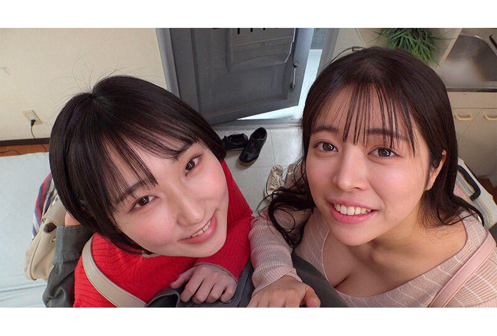 DVMM-417 1R (One Room) Reverse 3P: Two Defenseless Younger Sisters Who Have Come To Tokyo Live Together In A Tiny One-room Apartment In The City, With Their Large Breasts. Hazuki Noa, Itoi Ruka Screenshot 7