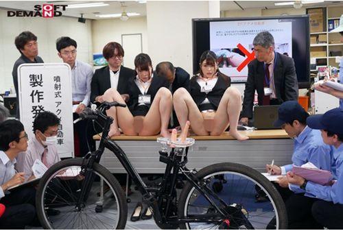 SDJS-034 SOD Female Employee Jet Type 2 Hole Alternate Insertion Acme Bicycle Is Iku! Two Female Employees Who Became A Test Stand For A New Car Presentation Screenshot