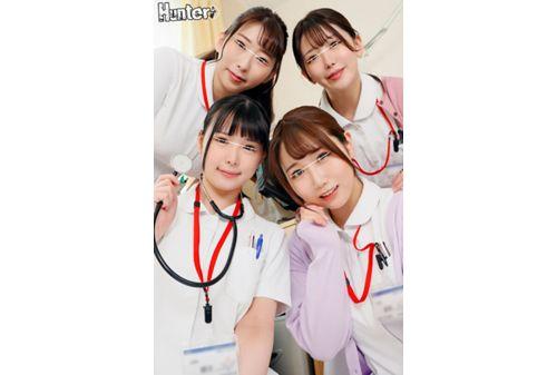 HUNTB-476 Frustrated Nurse And Creampie Harem Orgy! A Busy Nurse's Breather Is My Unfazed Ji Po! Surrounded By Nurses, Handjobs And Blowjobs Are Daily Routines In A Harem Hospital! Screenshot