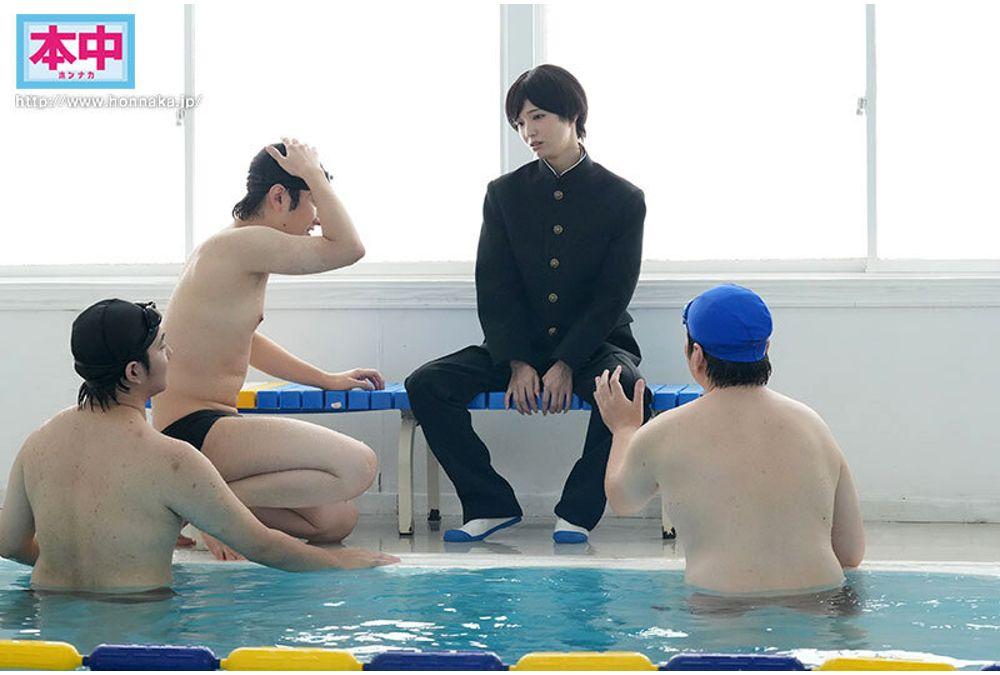HMN-816 I Transferred To An All-boys School And Pretended To Be A Tomboy... But During Swimming Class, My Nipples Were Hard And I Was Exposed As A Girl In A Flat-chested Boy's Swimsuit, And A Virile Classmate Kneaded My Sensitive Nipples, Turning Me Into A Submissive Slut And A Cum Receptacle... Kuramoto Sumire Screenshot 4