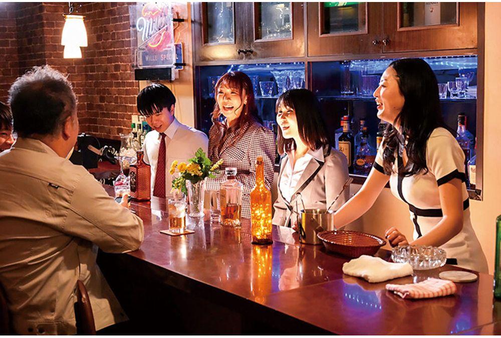 NGOD-354 A Seductive Married Woman Working At A Seedy Bar, Providing Sexual Services Drenched In Alcohol, Saliva, And Bodily Fluids For A Regular Customer With A Massive Penis. Screenshot 10