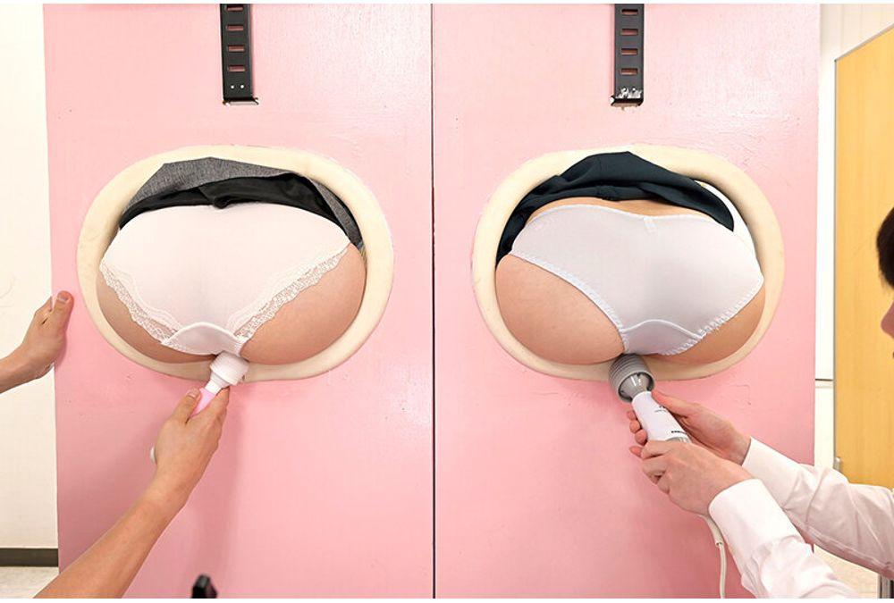 FOFI-002 Wall-Body Restraint Monitors: Girls Are Restrained In A Wall With Holes In It To Help With The Filming Of A Promotional Video For A Diet Device! Tortured With Toys And Forced Ejaculation. 5 Girls Included. Screenshot 12