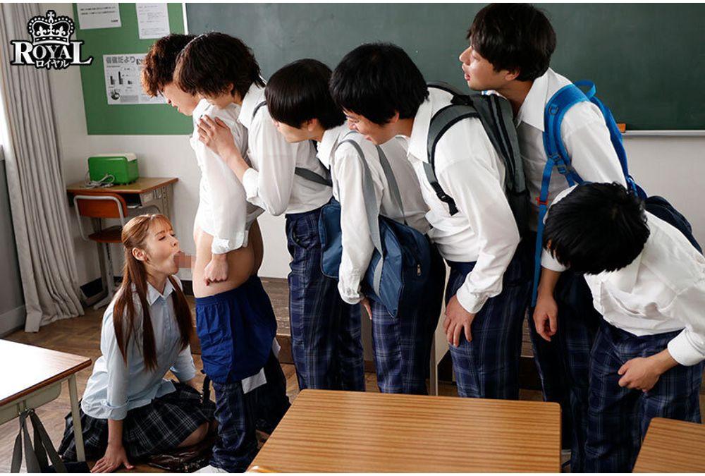 ROYD-300 When He Gets Horny, He Gets Forced To Cum Inside Anywhere In The School! 99% Of The Country Boys Are Horny Transfer Students Who Eat Up Adolescent Dicks At School. Amane Michelle Screenshot 5