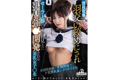 DRPT-070 Beautiful Schoolgirl Miogawa Haruka Is Bullied On A Crowded Train And Has Her Nipples Exposed Under Her Sailor Uniform Forcibly Developed Screenshot