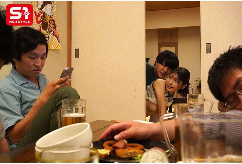 SNOS-083 [A Miracle At A Club Drinking Party] My Outspoken Female Friend, With Whom I Don't Get Along, Got Drunk And Defenseless, So I Made A Move On Her Without Thinking! And To My Surprise... Our Dicks And Pussies Were A Perfect Match! We Had Telepathic Sex Until The Morning. Haru Kuragi Screenshot 7