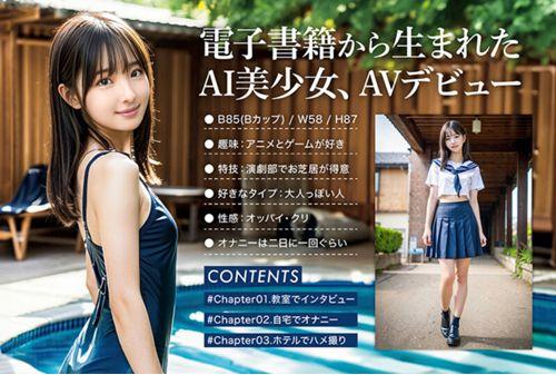 DAL-001 [From The AI Photobook!] Fantasy Uniformed Beautiful Girl AI MODEL AV DEBUT Small Tits #1 ~ AI Beautiful Girl Born From An E-book Makes Her AV Debut ~ Screenshot