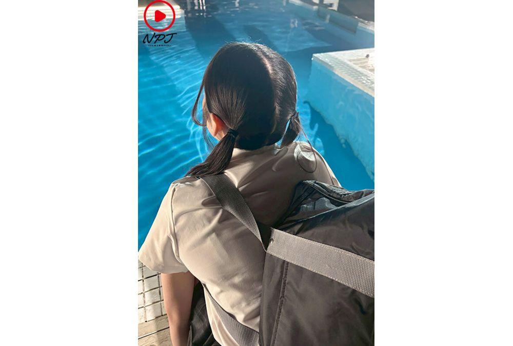 NPJS-260 Sneaking Into The Pool Late At Night, A Youthful, Secretly Soaking Wet, Passionate, And Intensely Intimate J●SEX Screenshot 10