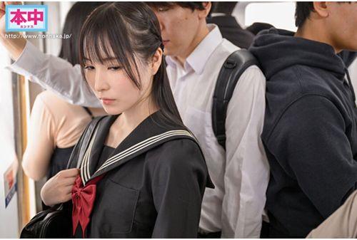 HMN-711 On The Train To School, My Classmate, Mr. Perfume, Secretly Lets Me Cum Inside Her. Screenshot 9