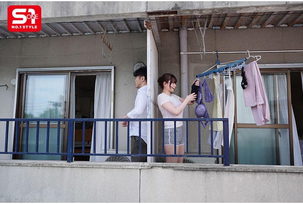 SNOS-016 Every Time I Go To Return The Underwear That Was Blown Away By The Wind, My Neighbor's L-cup Sister Comes Smiling With Her Cleavage Completely Exposed - Mei Washio Screenshot 9