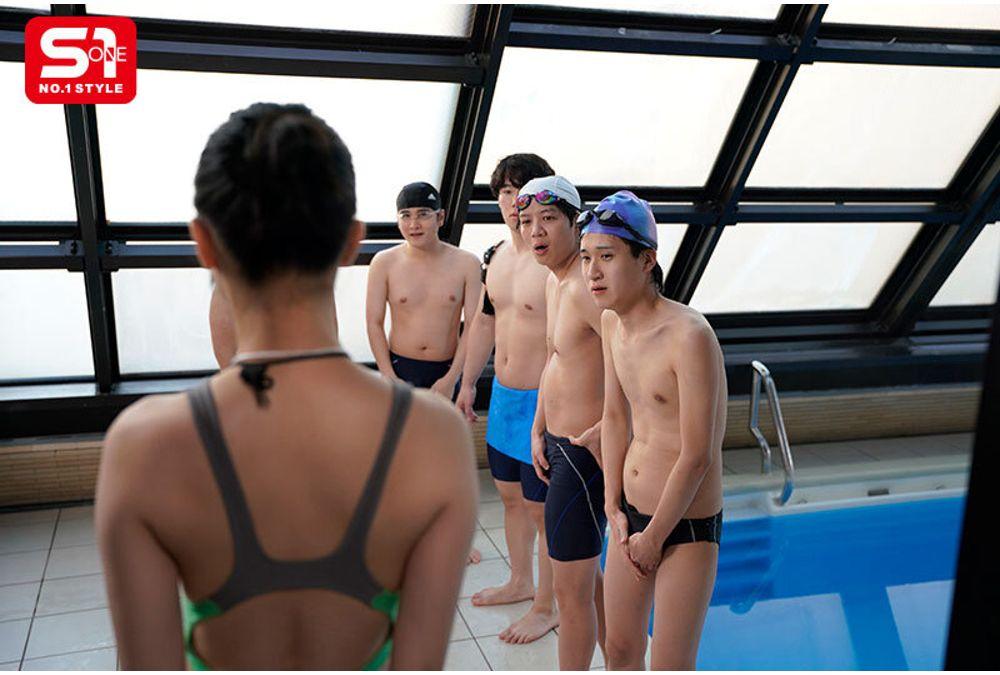 SNOS-306 The Beautiful Swimming Club Coach Uses Sex Appeal To Boost The Motivation Of The Male Members! In A Swimsuit With Only 1% Fabric, She Provides Near-naked, Close-contact Coaching. (Yuri Adachi) Screenshot 14