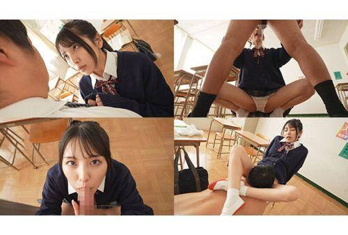 FJIN-077 Seduction With Sticky French Kisses And Nipple Licking. Slutty JK Shiori Kuraki Makes The Teacher Wet With Her Drooling Lewd Tongue Blowjob. Screenshot 17