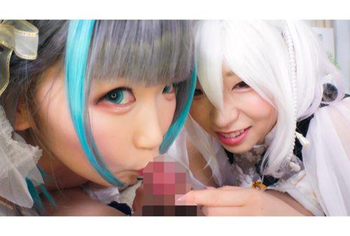 DJN-015 Double Busty Cosplayer's Ultimate Harem 3P Carnal Orgasm Fuck!! Screenshot