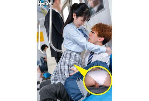 HUNTC-273 "You Can Cum Inside Me!" "Is There Anywhere Else I Can Cum?" "What Should I Do? Can I Hold It In?" The Devilish Girl Who Secretly Inserts It In Her Long Skirt On A Night Bus, Train, Etc. Screenshot 14