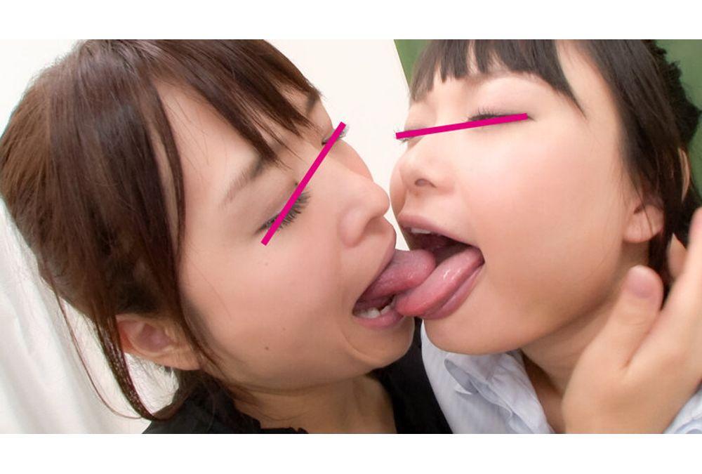 VIO-81 Lesbian Kissing Girls - Face-licking Kisses Where Tongues And Saliva Intertwine Intimately - Screenshot 19